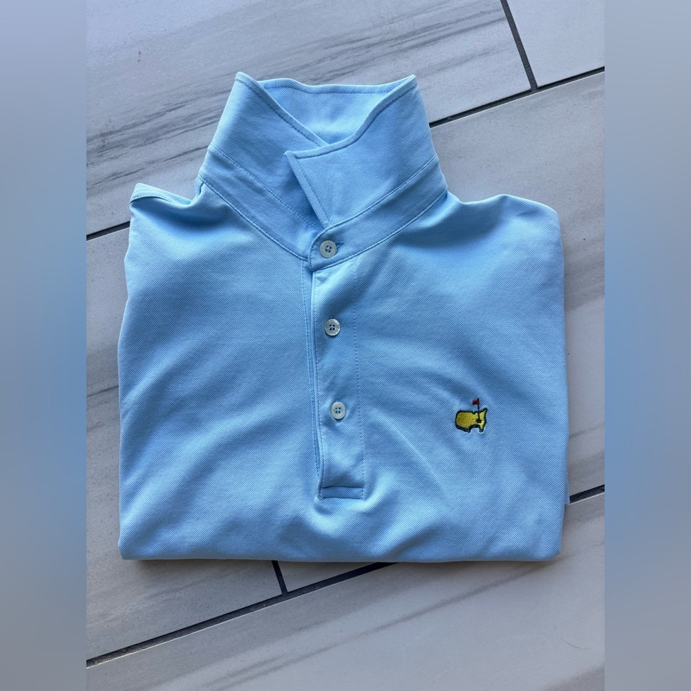 Brand New | Masters Clubhouse Collection Polo Made in Italy Sky Blue Augusta | M - Picture 2 of 16